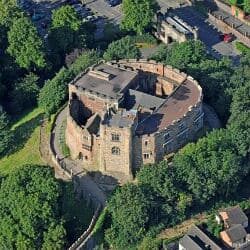 A bird's eye view of Tamworth castle